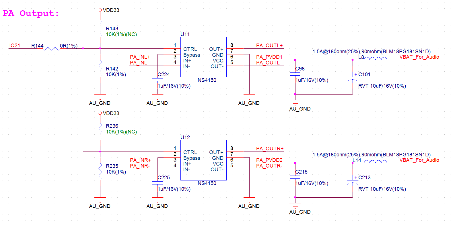 ESP32 LyraT V4.3 - Power Supply for the PAs